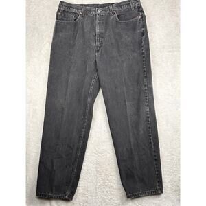 Vintage Levis 550 Jeans Mens 40x32 (38x32) Black Relaxed Taper Leg 90s Denim